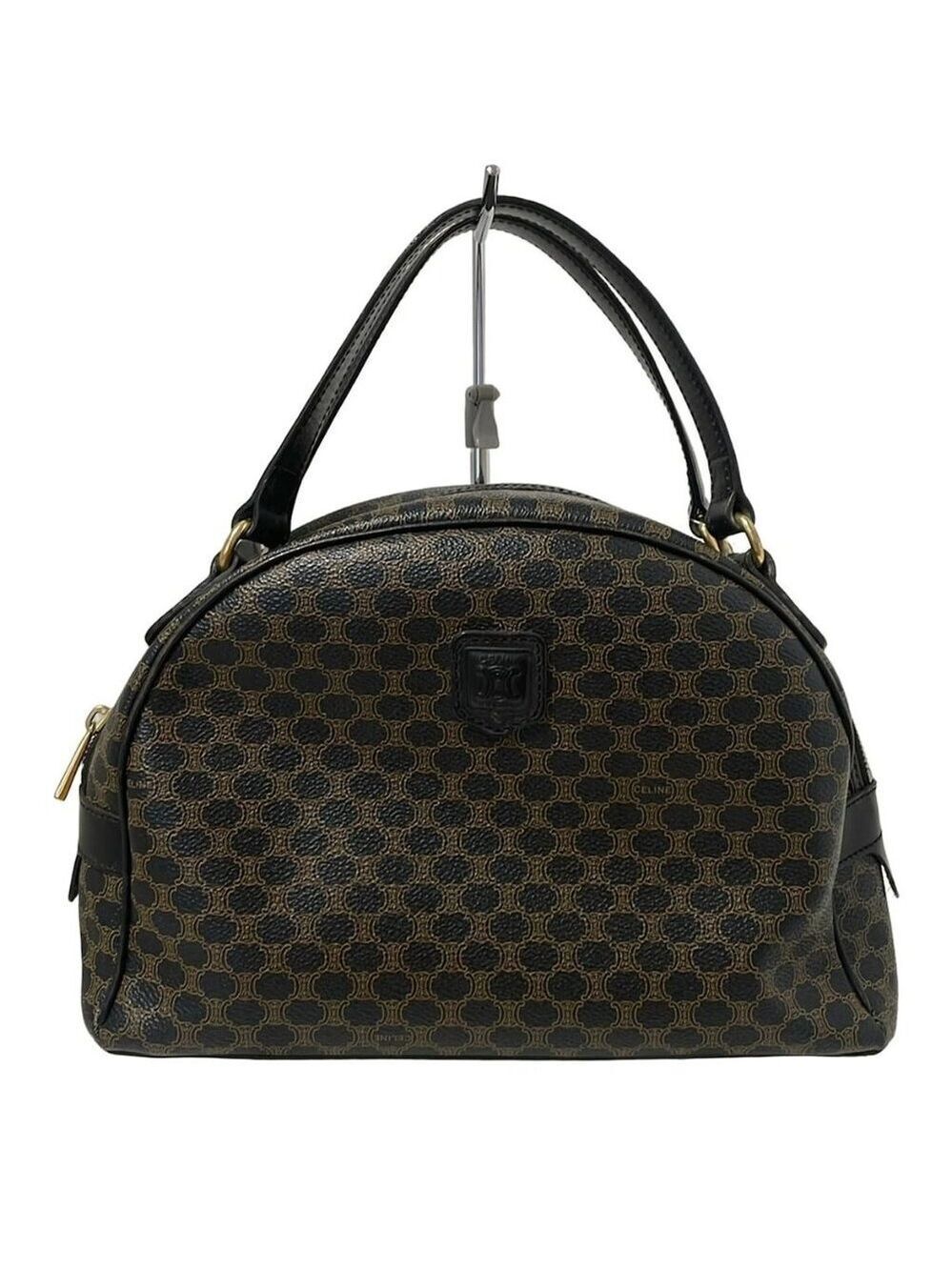 CELINE Macadam - Black Brown PVC Leather Handbag 375-053125